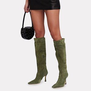 Staud cami boot suede green 38